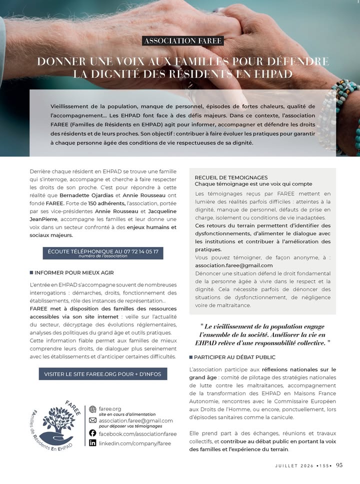 FAREE : Familles de Résidents en EHPAD